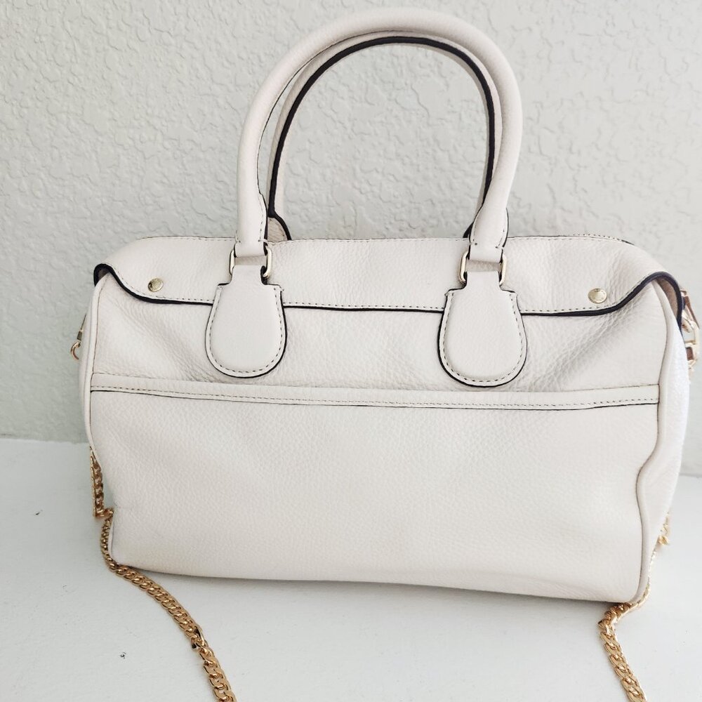 Coach Rowan Cream Leather Shoulder Bag Purse - Picture 3 of 17